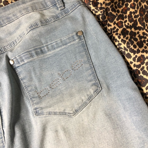 Y2k Style Bebe Rhinestone High Waisted Mini Skirt - Picture 7 of 10